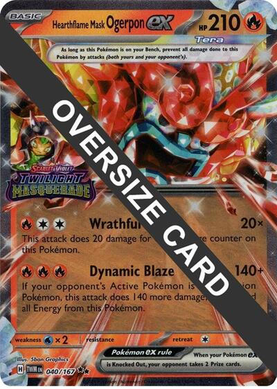 Hearthflame Mask Ogerpon ex (Twilight Masquerade Stamp)
