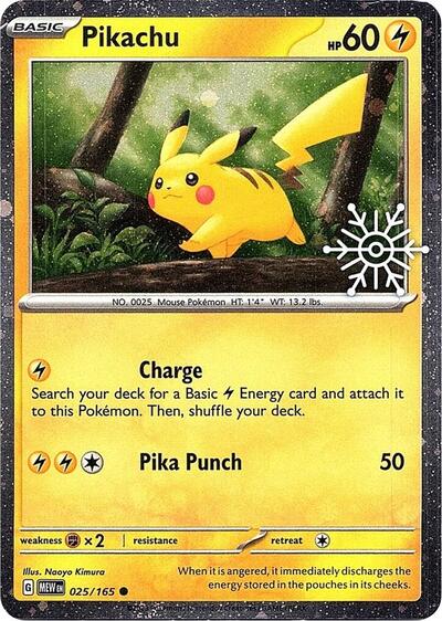 Pikachu - 025/165 (Holiday Calendar)