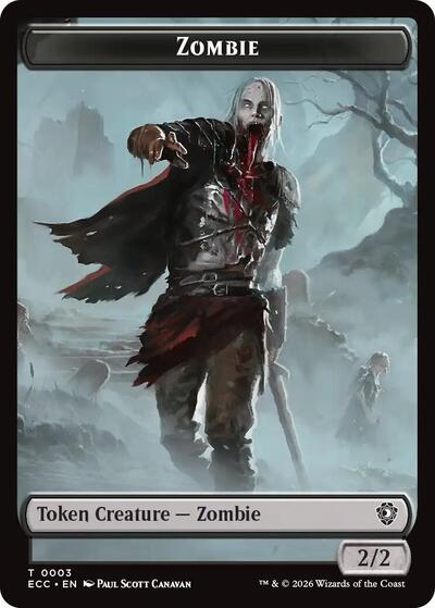 Zombie // Elf Warrior Double-Sided Token