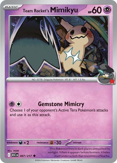 Team Rocket's Mimikyu - 097/217