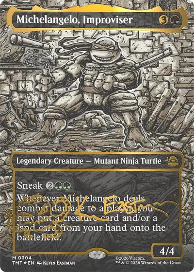 Michelangelo, Improviser (Borderless) (Gold-Stamped Signature)