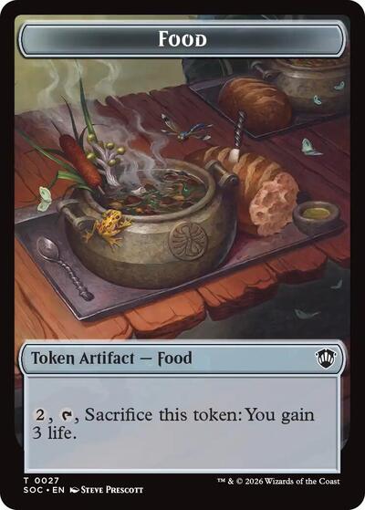 Food //  Frog Lizard Double-Sided Token