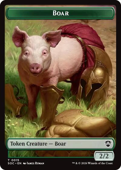 Boar // Frog Lizard Double-Sided Token