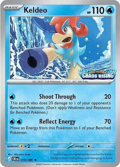 Keldeo - 019/086 (Chaos Rising Stamped)