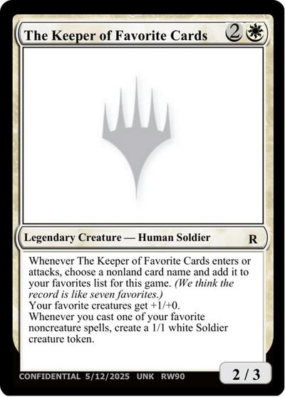 The Keeper of Favorite Cards (5/12/2025)