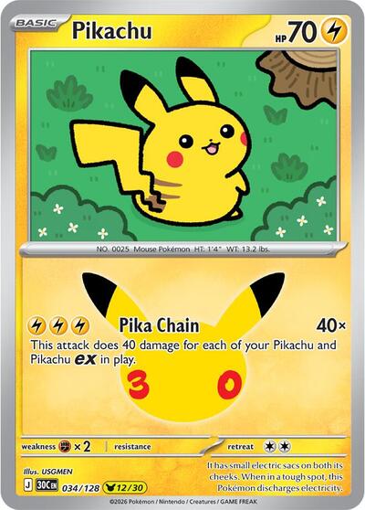 Pikachu - 034/128