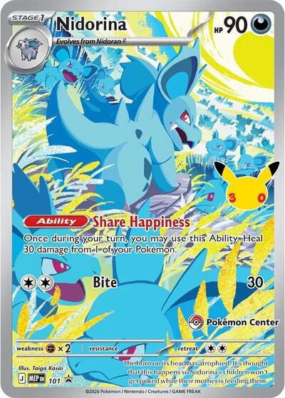 Nidorina - 101 (30th Celebration) (Pokemon Center Exclusive)