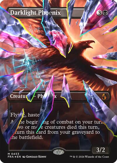 Darklight Phoenix (Borderless) (Facet Foil) (0453)