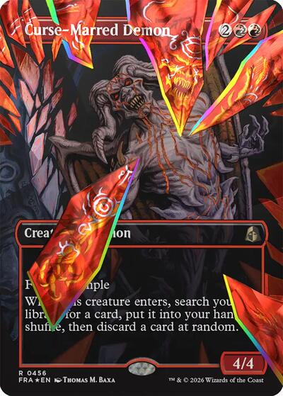 Curse-Marred Demon (Borderless) (Facet Foil)