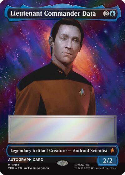 Lieutenant Commander Data (Borderless) (Signed)