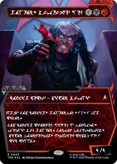 Gowron, Eager for Battle (Showcase) (Klingon)