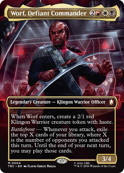 Worf, Defiant Commander (Borderless)
