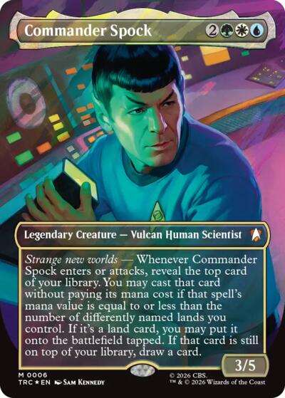 Commander Spock (Borderless) (Surge Foil)