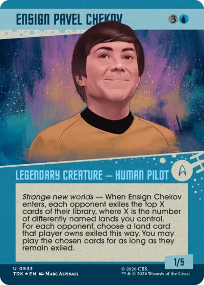 Ensign Pavel Chekov (Showcase) (Surge Foil)