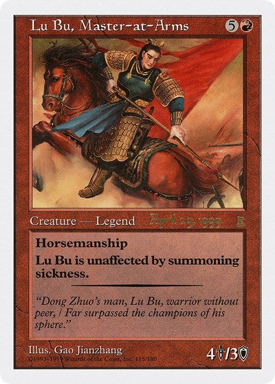 Lu Bu, Master-at-Arms (Japan 4/29/99)
