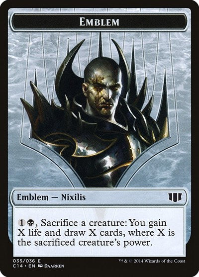 Emblem - Ob Nixilis of the Black Oath // Zombie Double-Sided Token